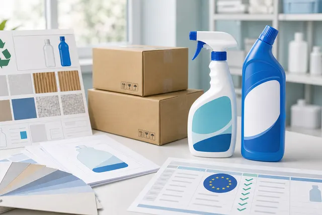 Qiaoshou-style drain cleaner and kitchen degreaser packaging reviewed with compliance documents